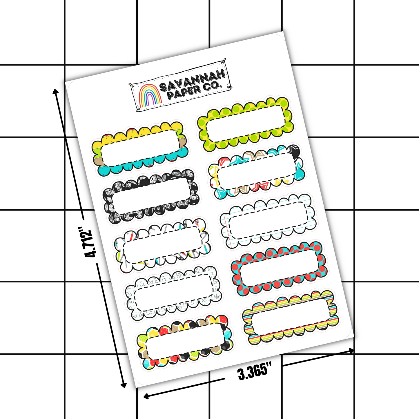 Bubble Quarter Box Stickers | SCHOOL DAYS | PATTERNS