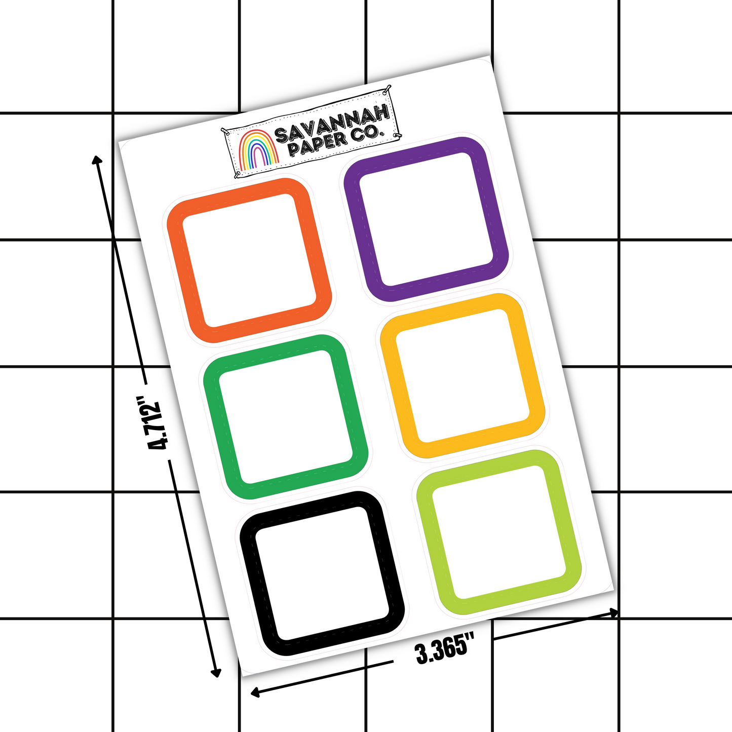 Halloween Square Box Stickers