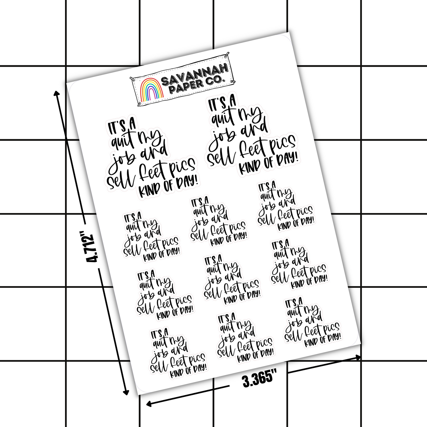 Quit My Job and .... Script Stickers