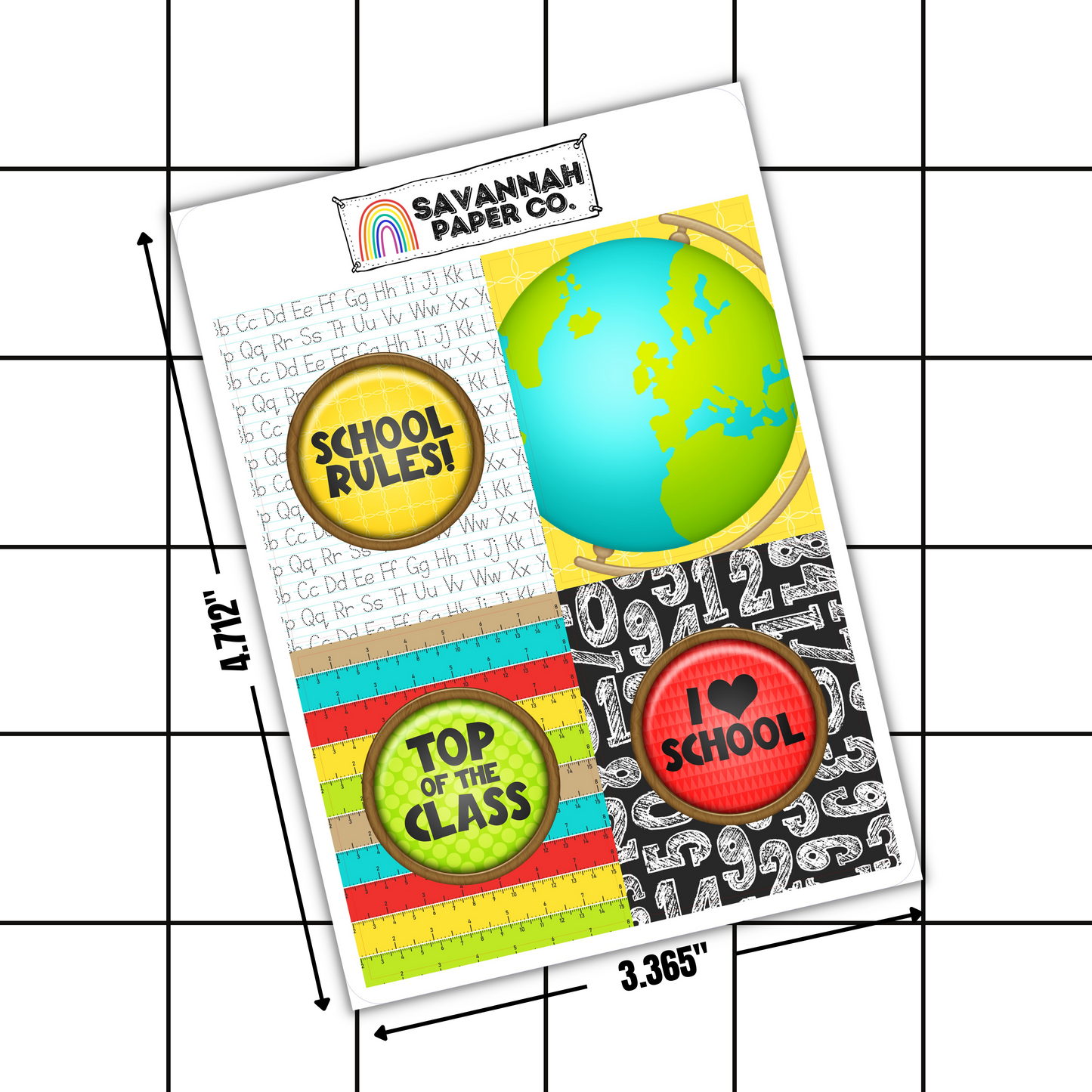 School Rules Full Box Stickers | 3
