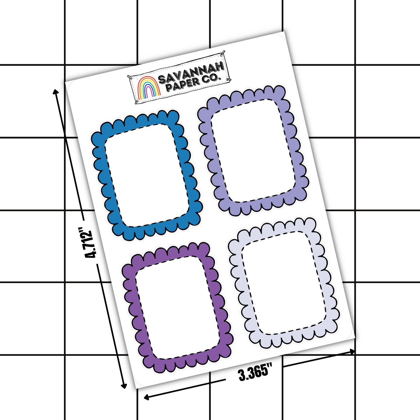 Bubble Full Box Stickers | PURPLES