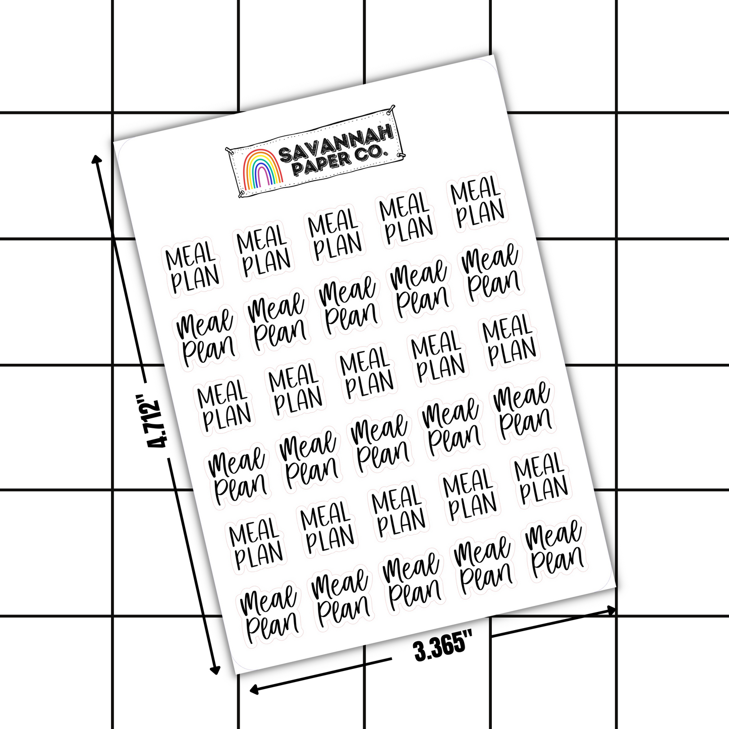 Meal Plan Script Stickers