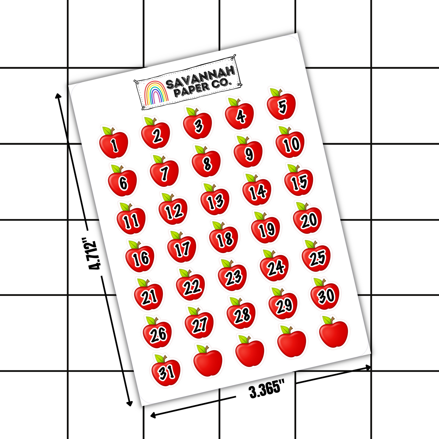 Apple Date Dots Stickers