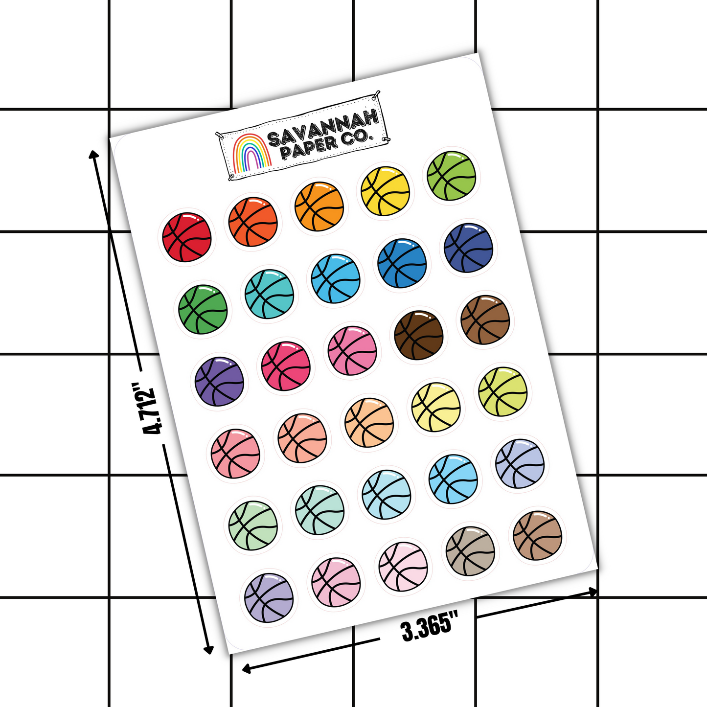 Basketball Doodle Stickers