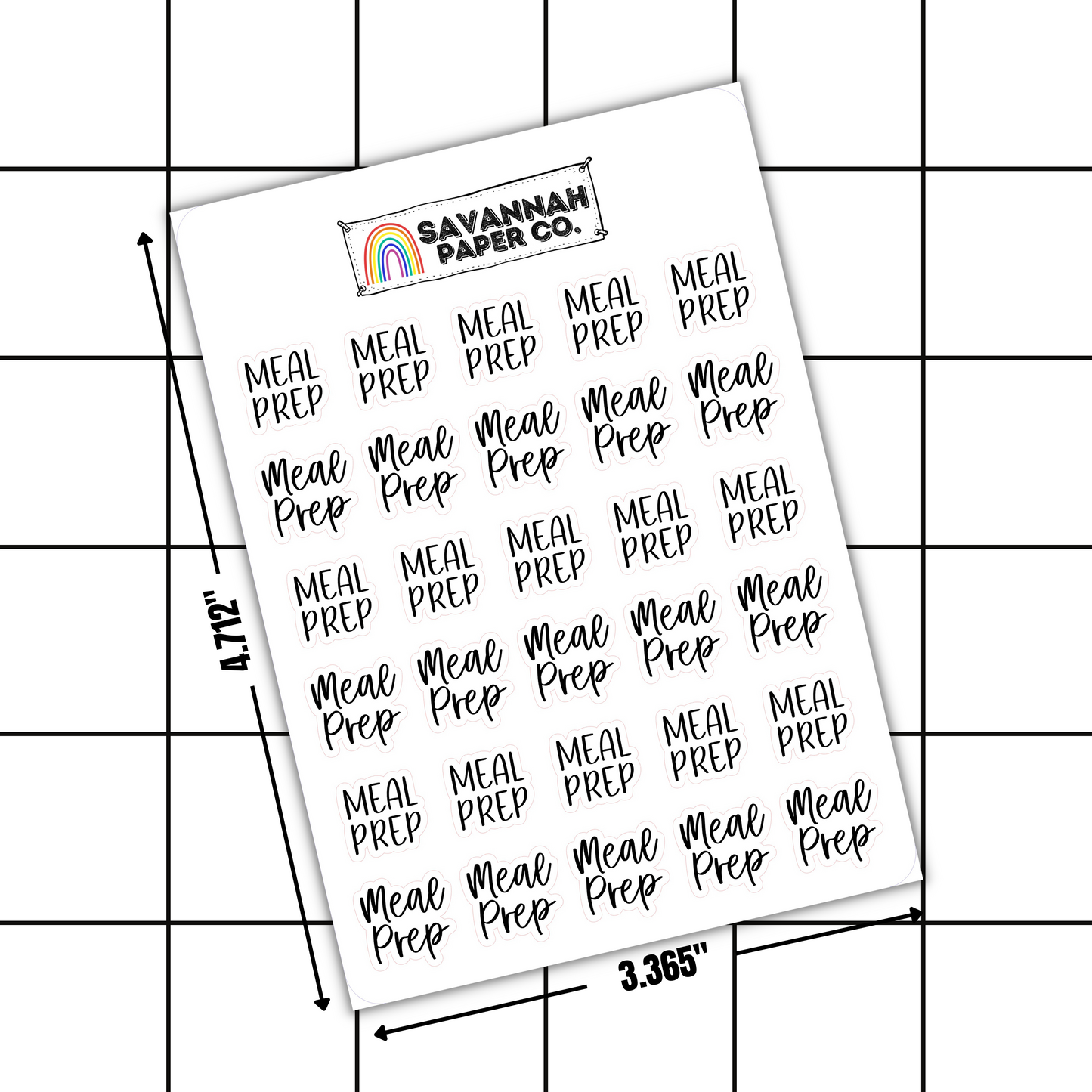 Meal Prep Script Stickers