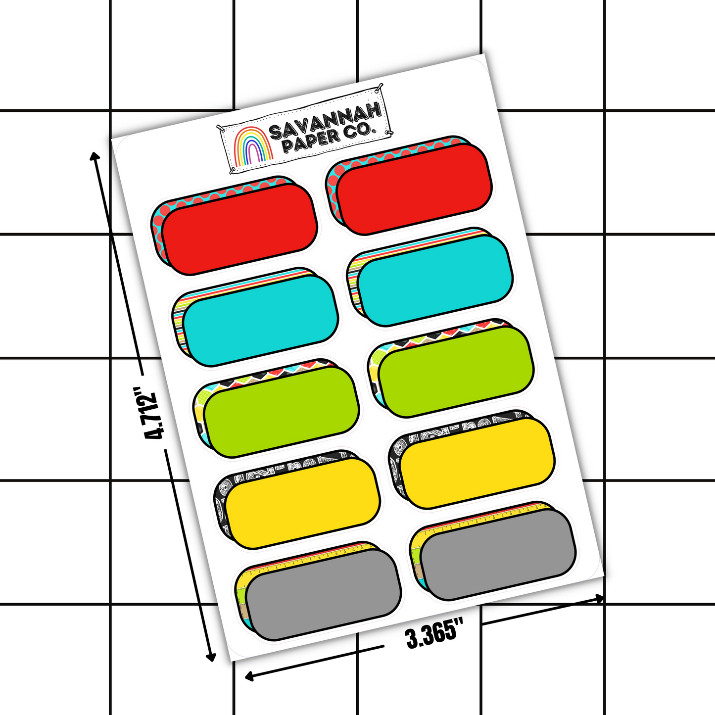 School Rules Box Stickers