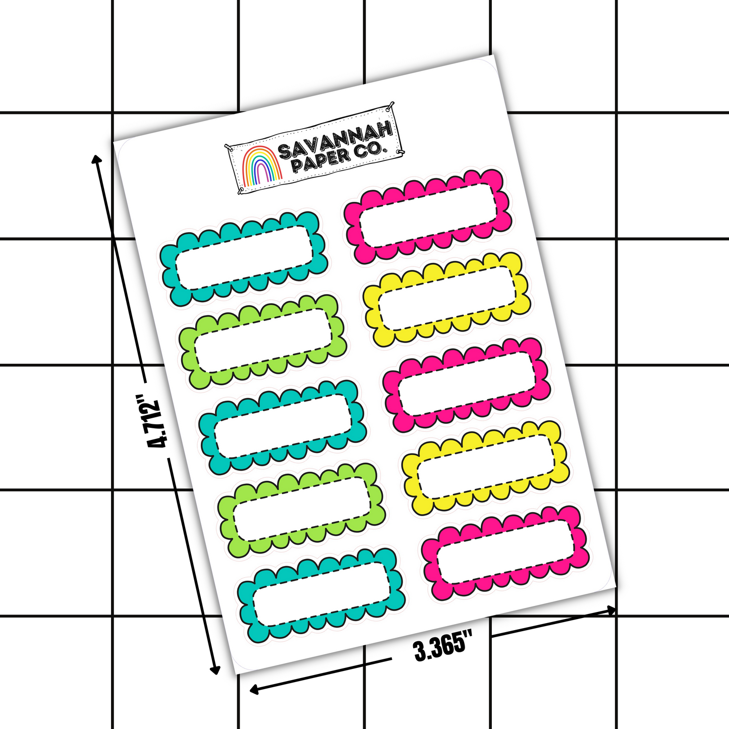 Bubble Quarter Box Stickers | BRIGHT