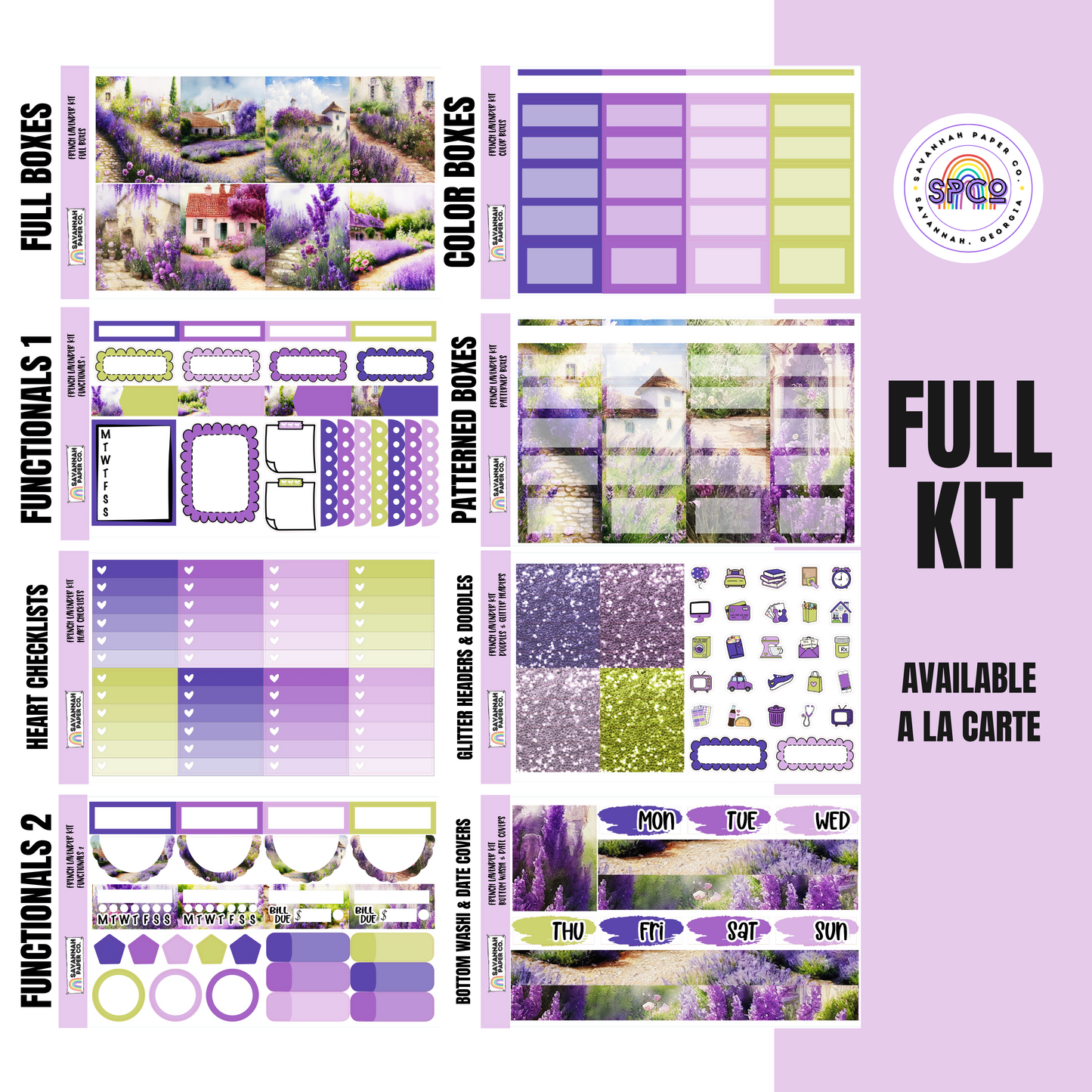 French Lavender Kit | 8-Page Full | 4-page Mini | A La Carte