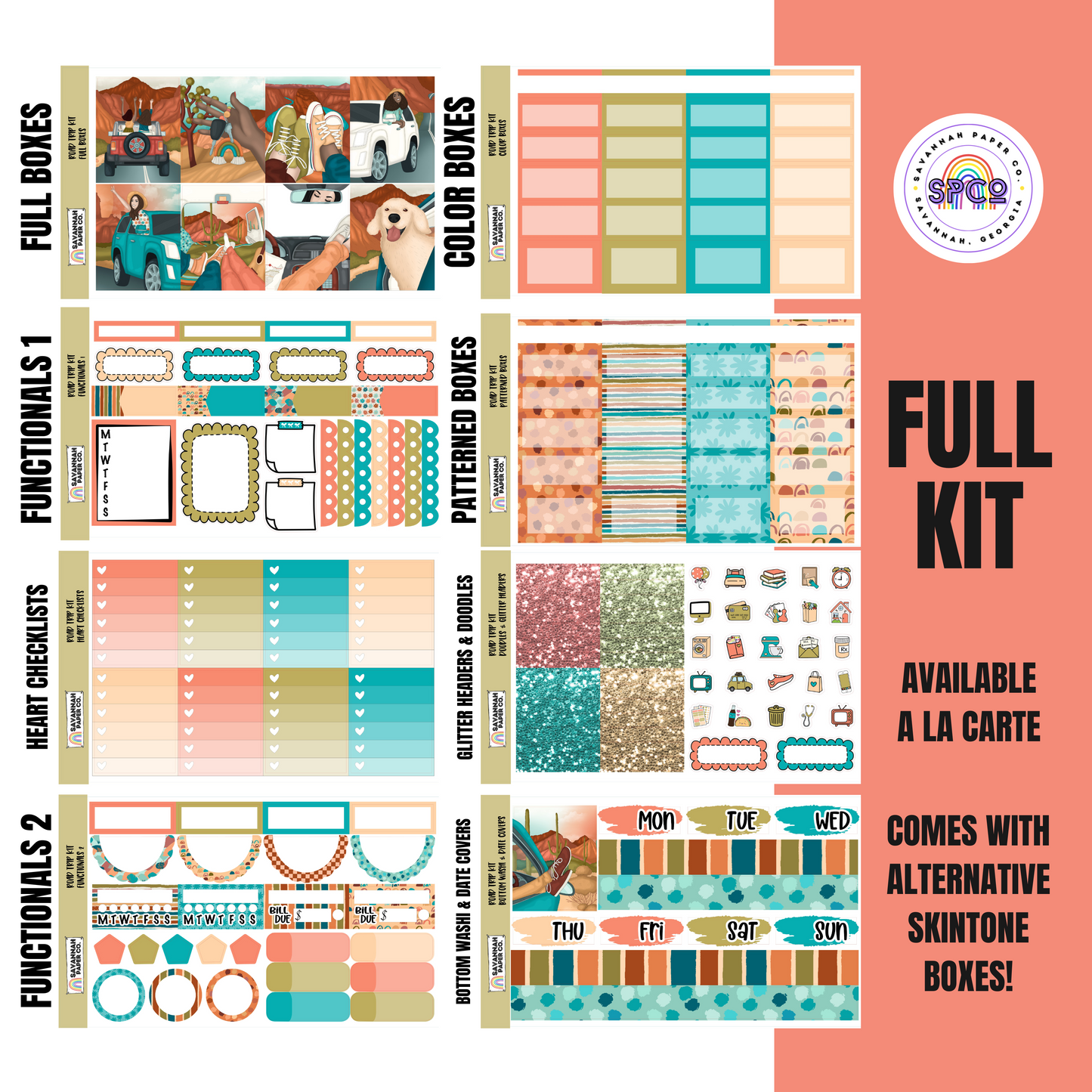 Road Trip Kit | 8-Page Full | 4-page Mini | A La Carte