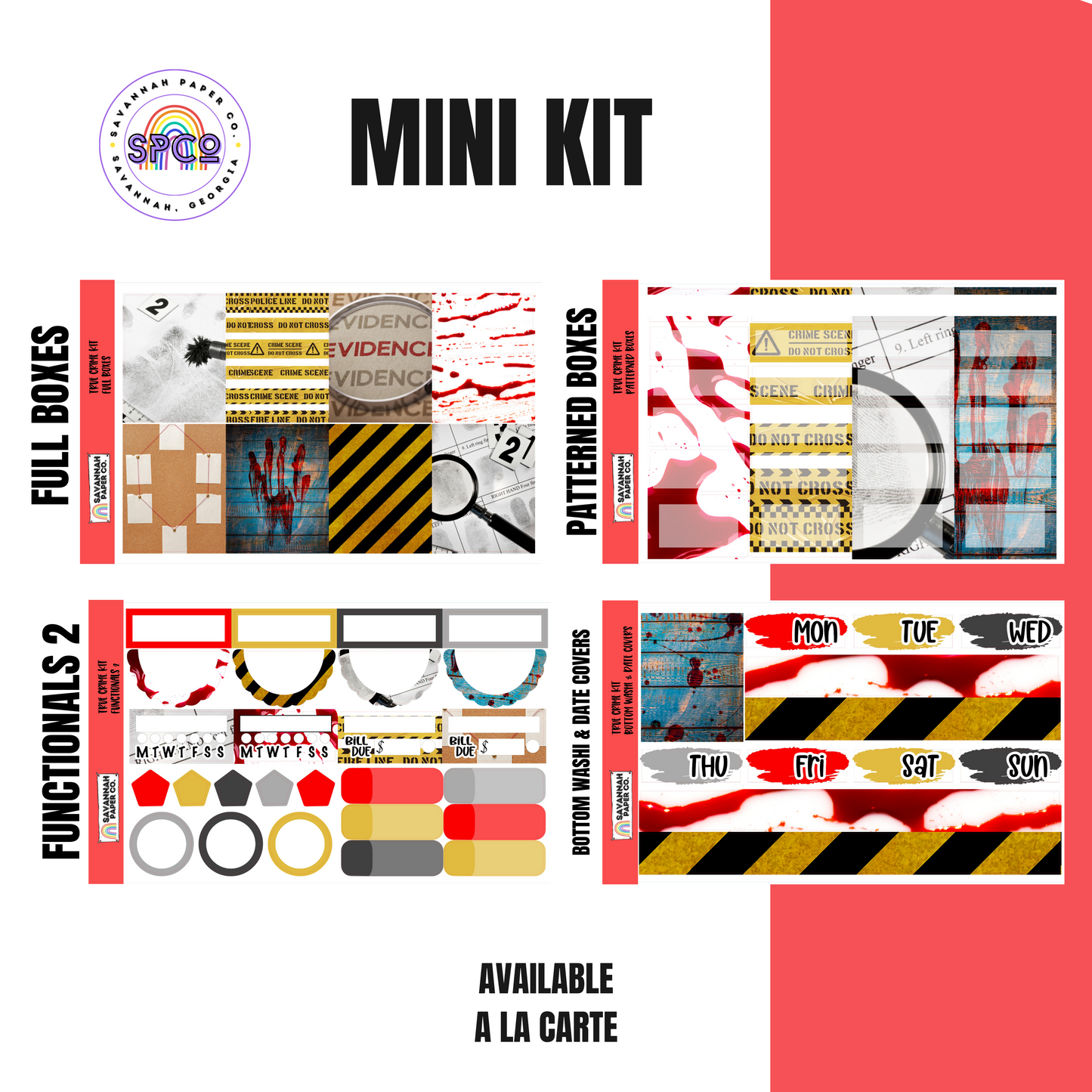 True Crime Kit | 8-Page Full | 4-page Mini | A La Carte
