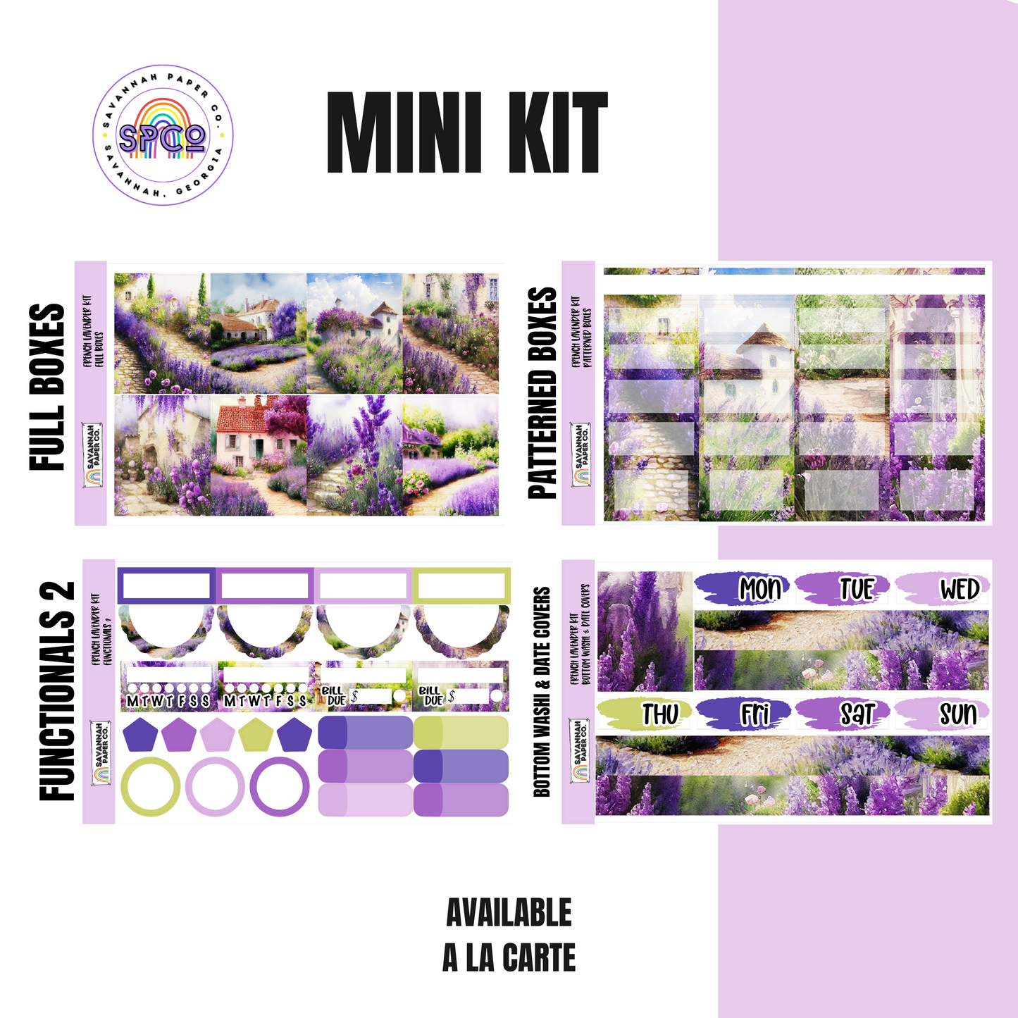 French Lavender Kit | 8-Page Full | 4-page Mini | A La Carte