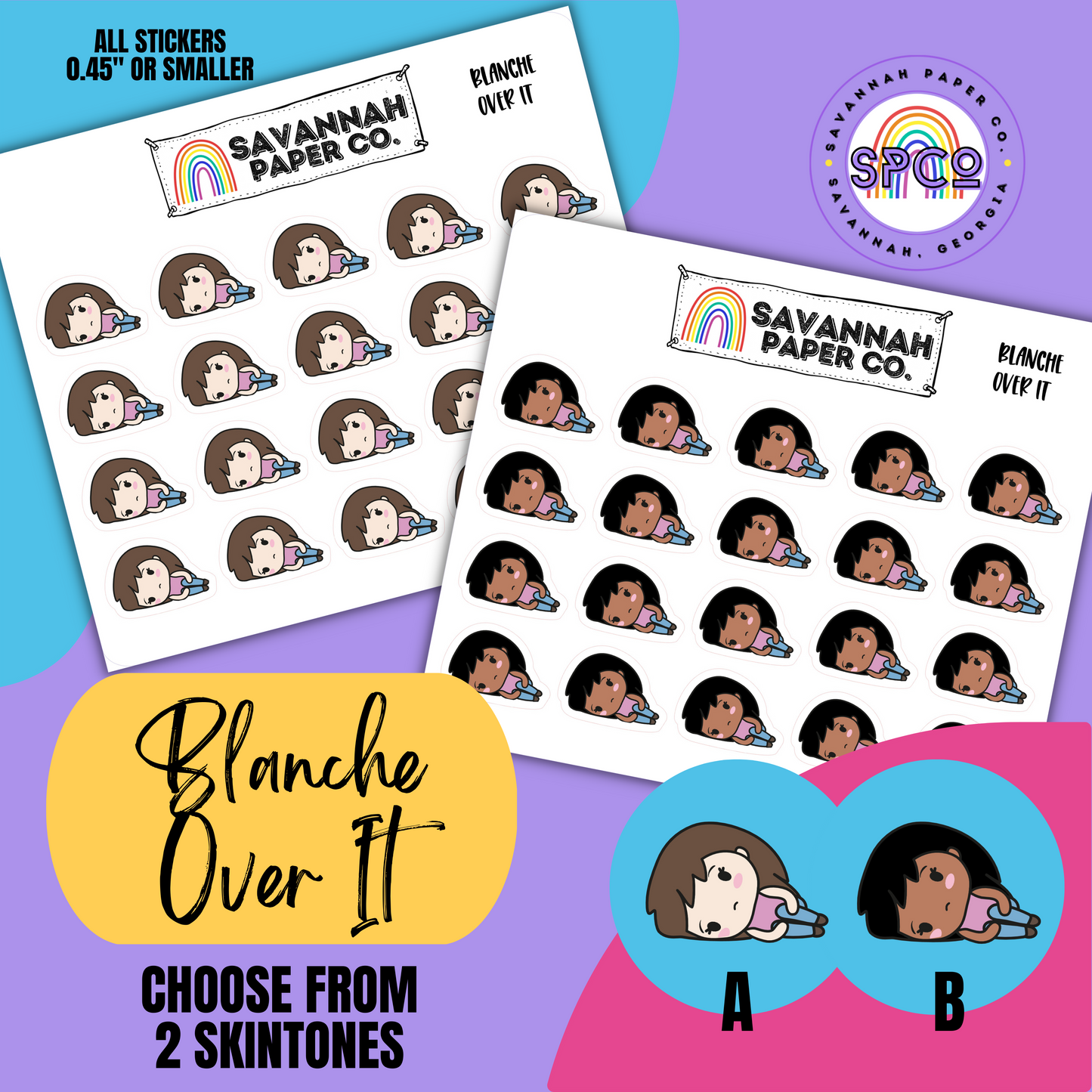 Blanche Over It | Petite Stickers