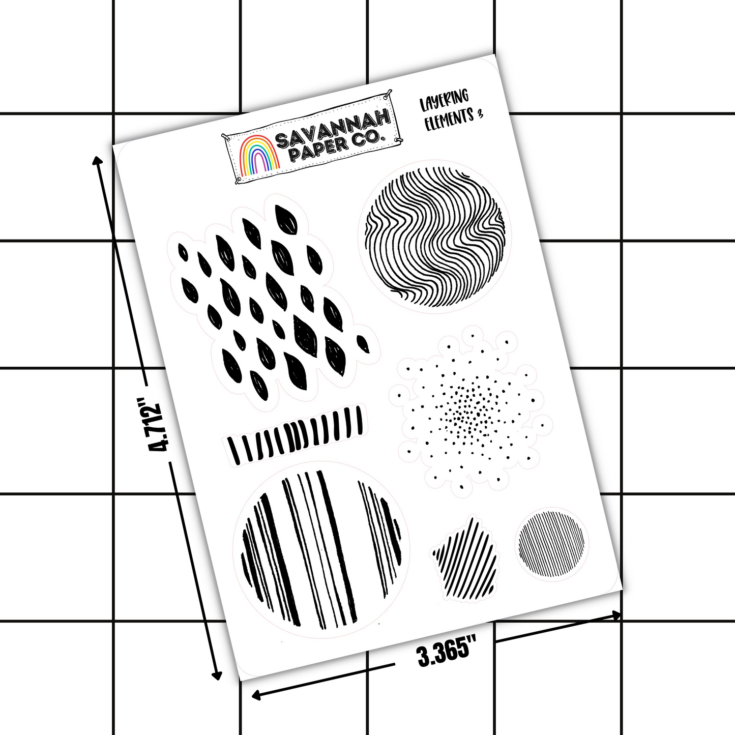 Elements 3 Clear Matte Stickers