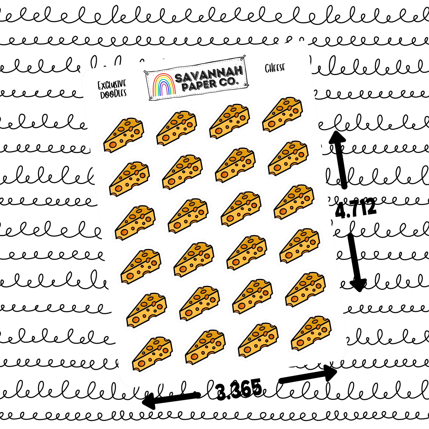 Cheese Doodle Stickers