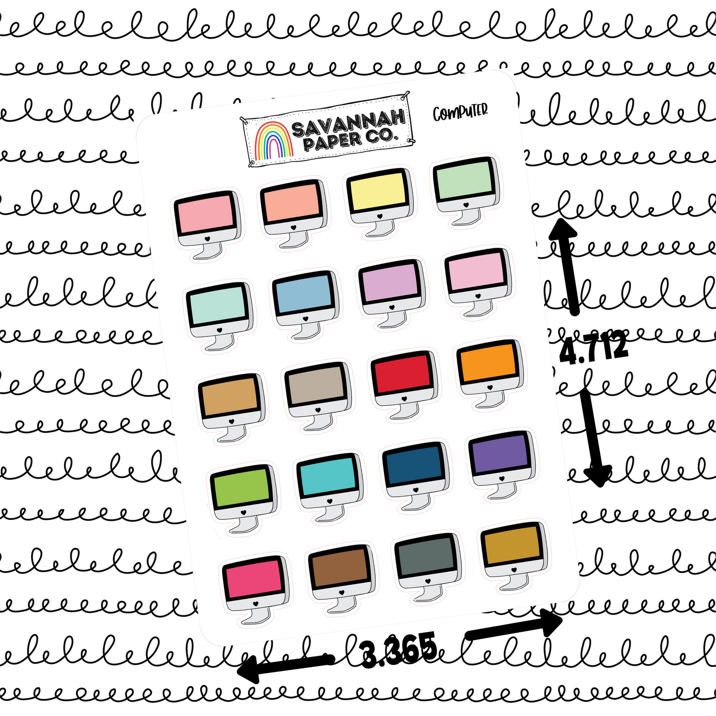 Computer Doodle Stickers