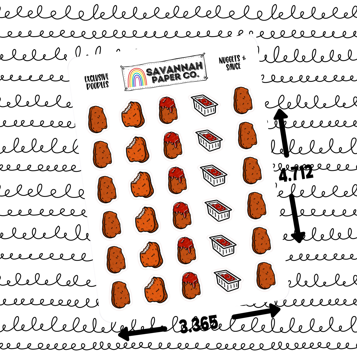 Nuggets Doodle Stickers