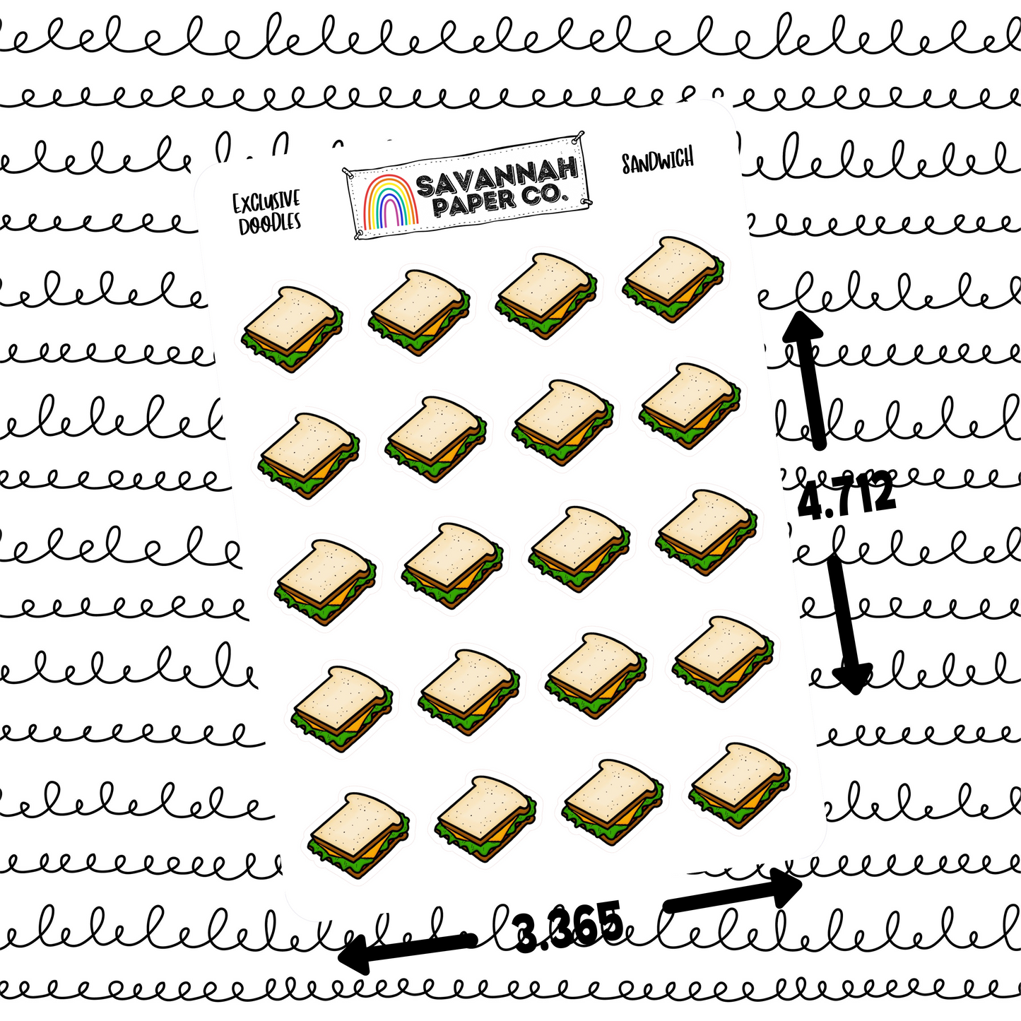 Sandwich Doodle Stickers