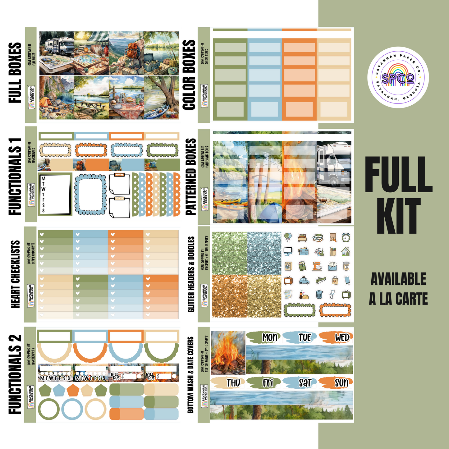 Gone Camping Kit | 8-Page Full | 4-page Mini | A La Carte