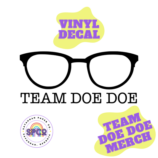 Team Doe Doe Glasses Vinyl Decal