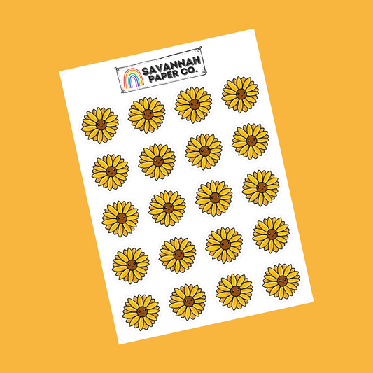 Super Fan Flower Doodle Stickers