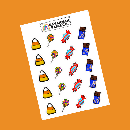 Halloween Candy Doodle Stickers