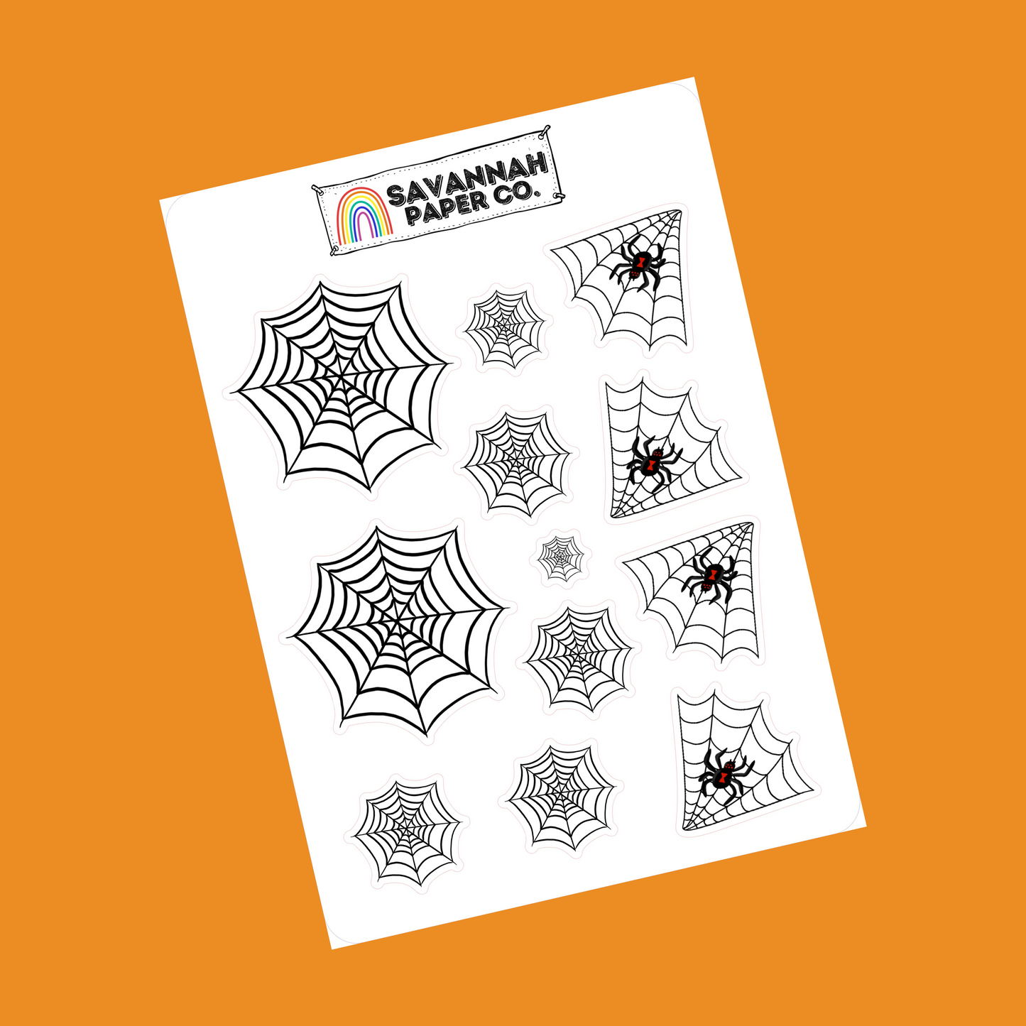 Spider Web Doodle Stickers