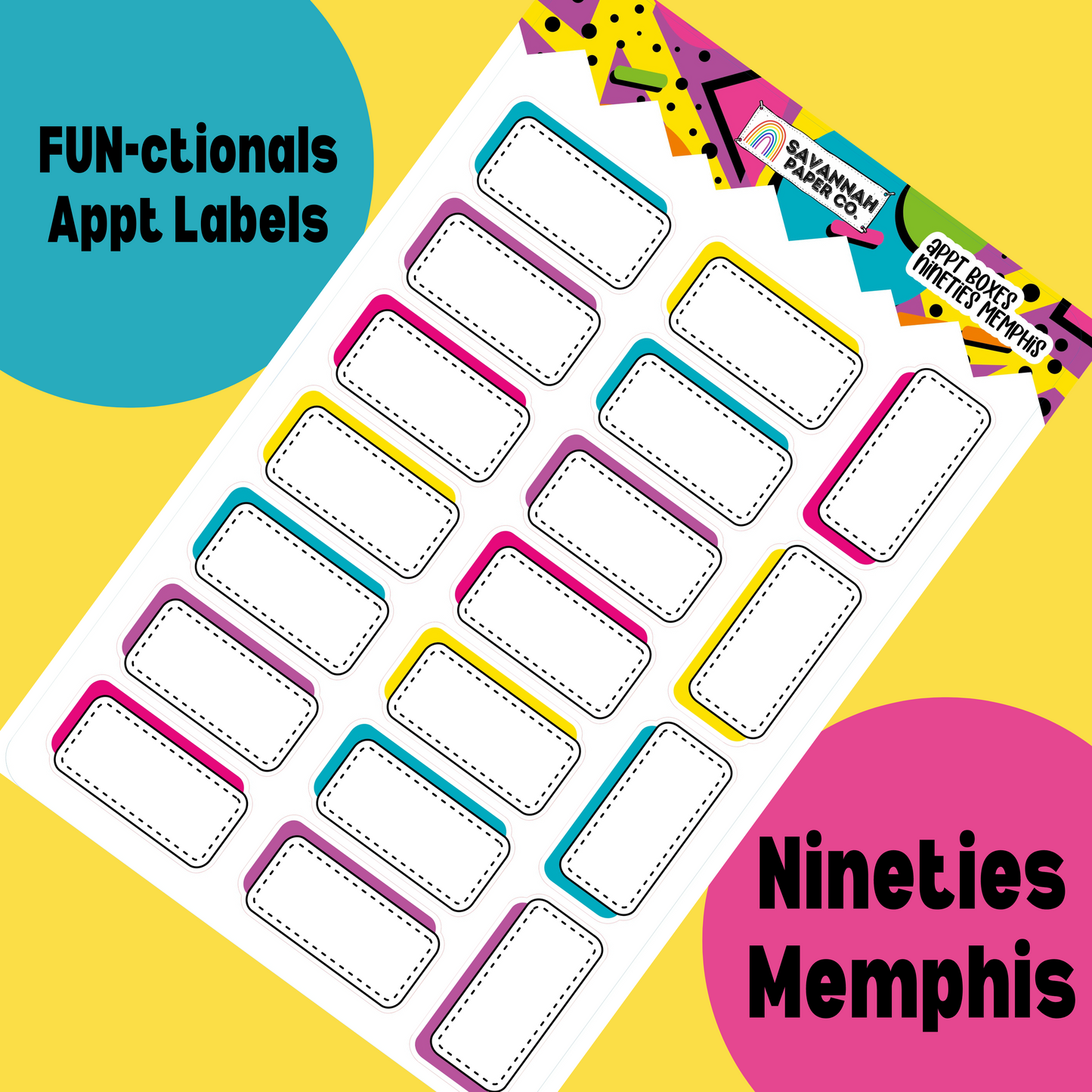 Nineties Memphis Appointment Labels