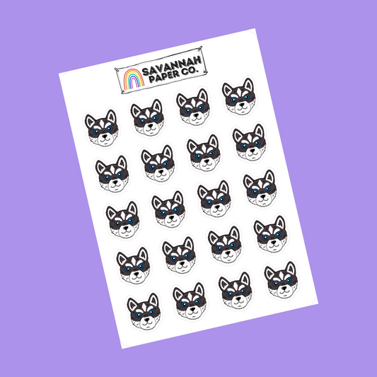 Husky Doodle Stickers