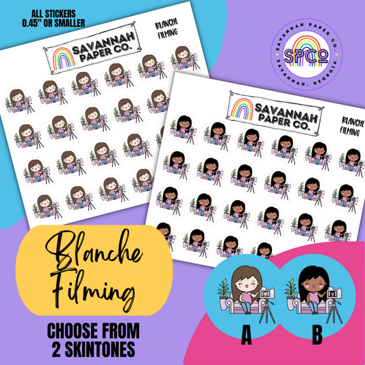 Blanche Filming | Petite Stickers