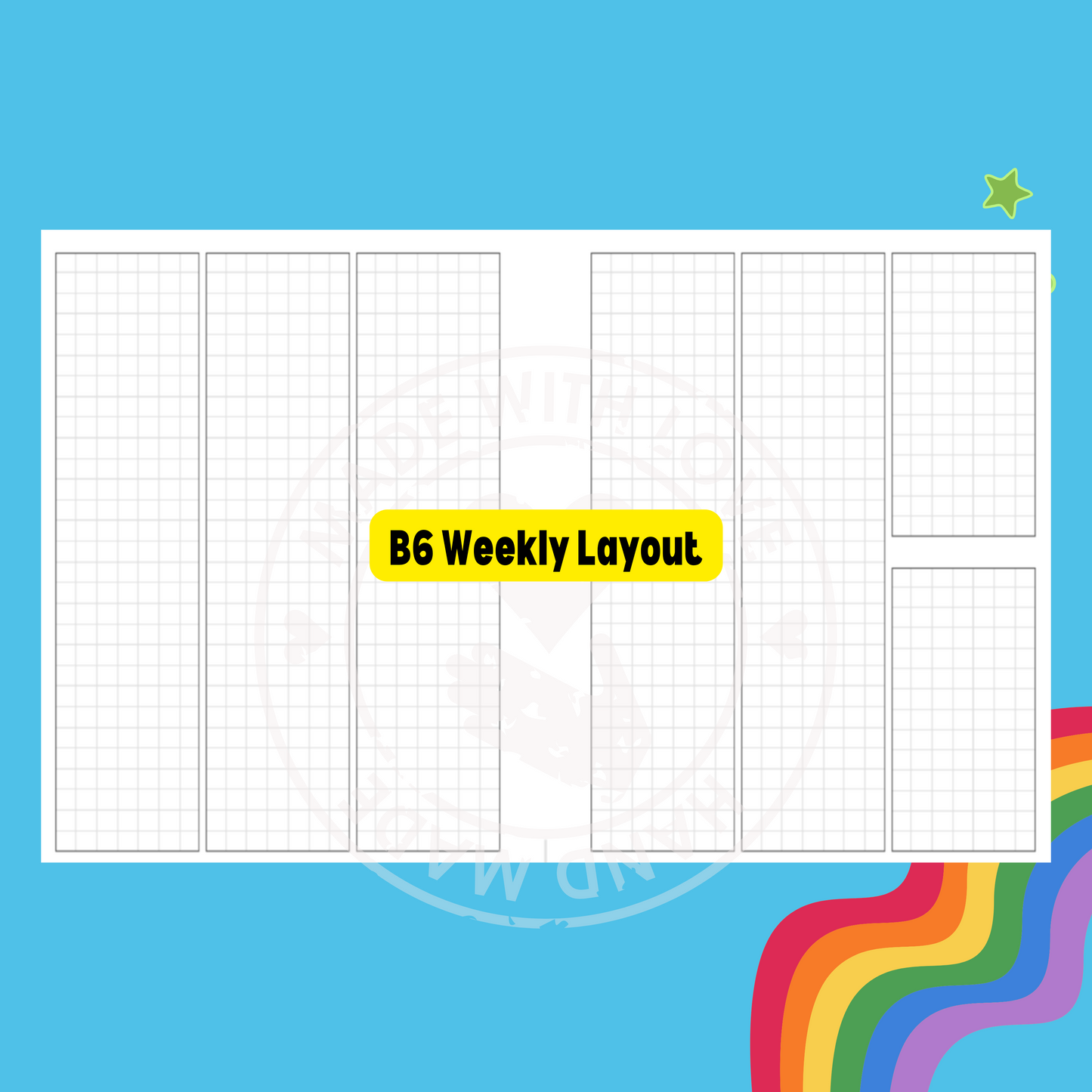 B6 Inserts | 5 weeks with Monthly Overview & Notes Page