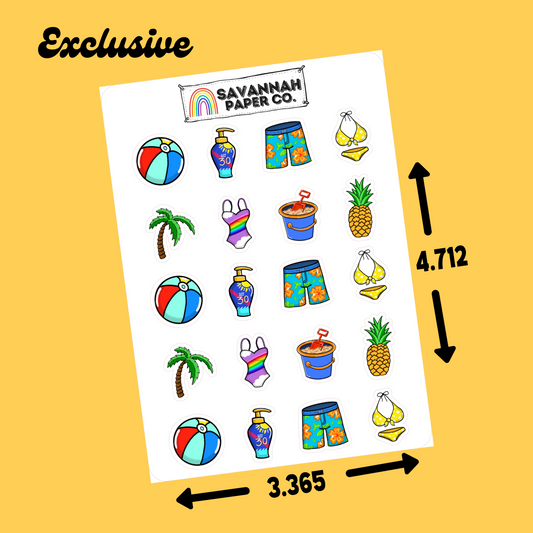 Summer Time Doodle Stickers