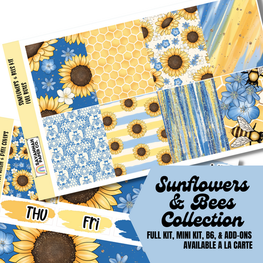 Sunflowers & Bees Kit Collection | Standard Vertical | B6 | Add-ons