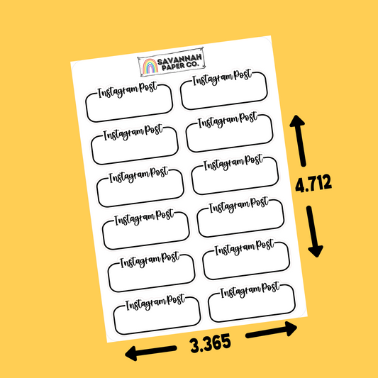 Instagram Box Script Stickers