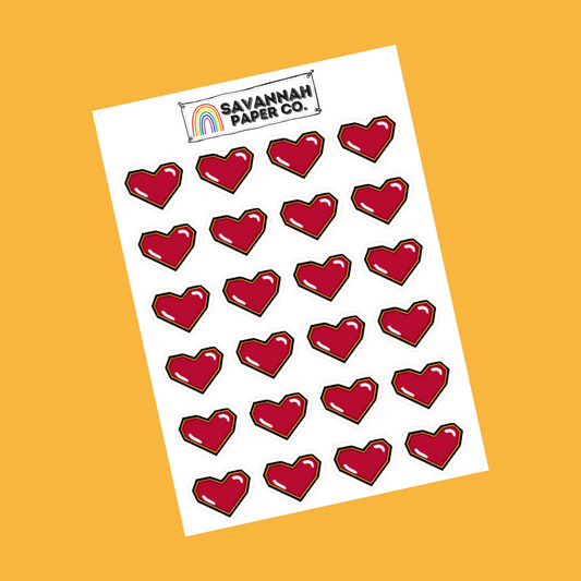 Super Fan Heart Doodle Stickers