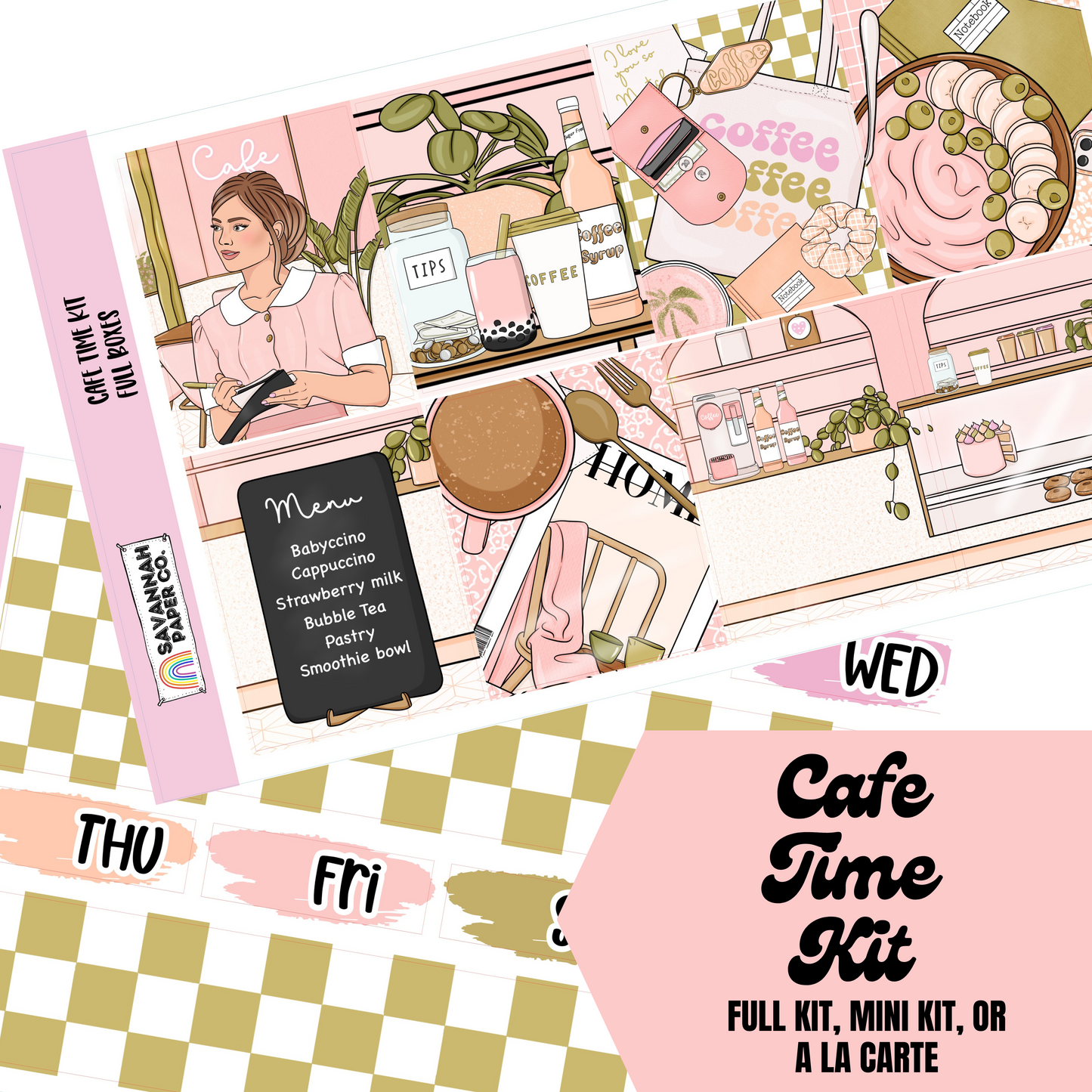 Cafe Time Kit | 8-Page Full | 4-page Mini | A La Carte