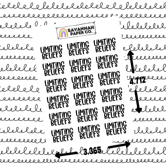 Limiting Beliefs Script Stickers