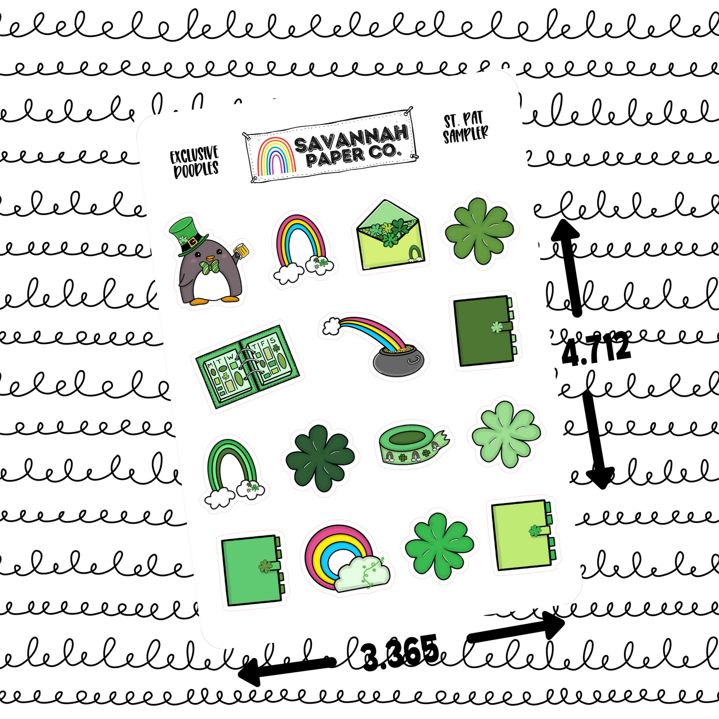 St. Patrick's Sampler Doodle Stickers