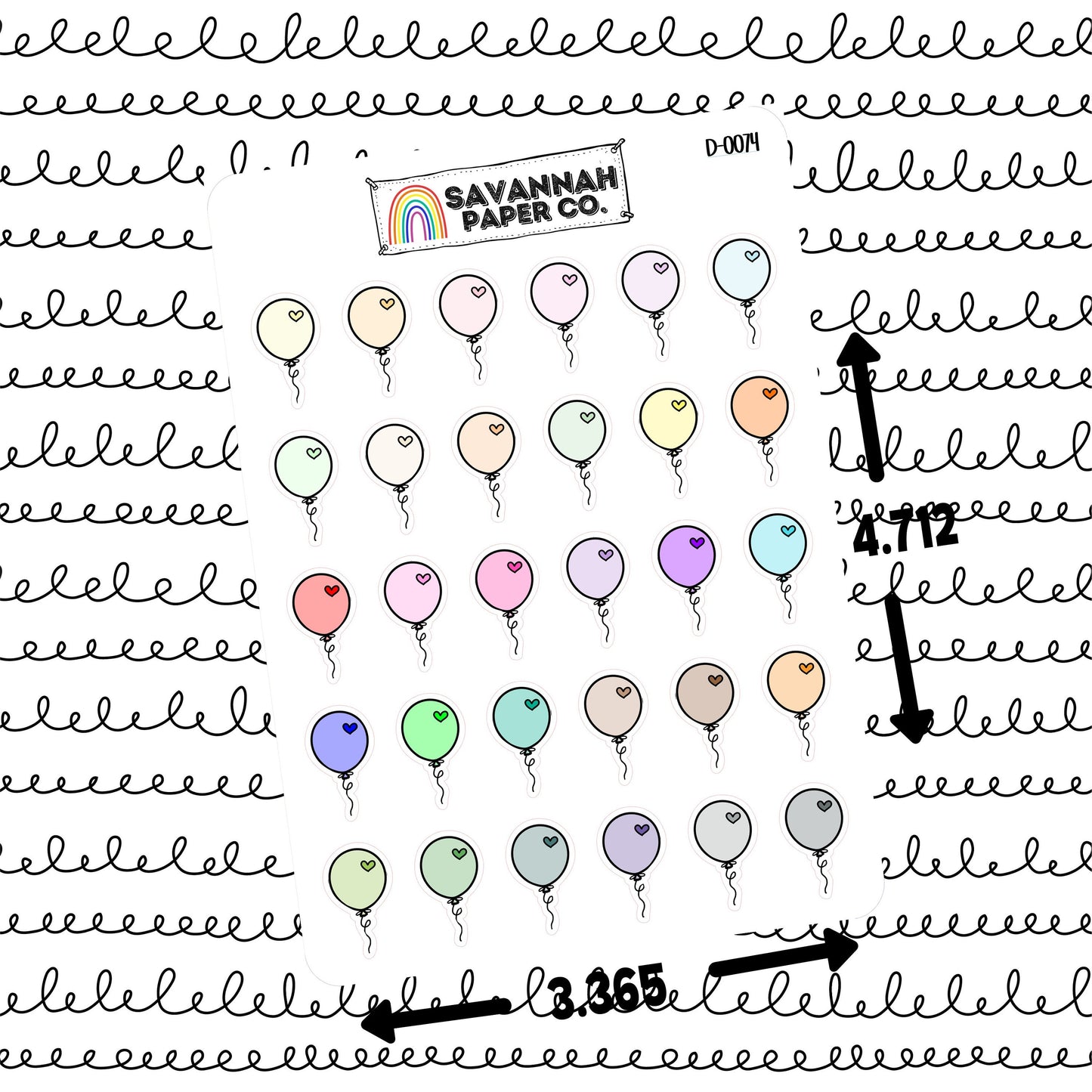 Balloons Doodle Stickers