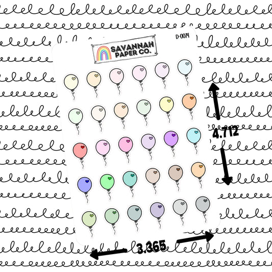 Balloons Doodle Stickers