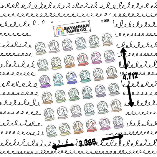 Crystal Ball Doodle Stickers